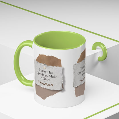 Personalized Torn Paper Note Accent Coffee Mug