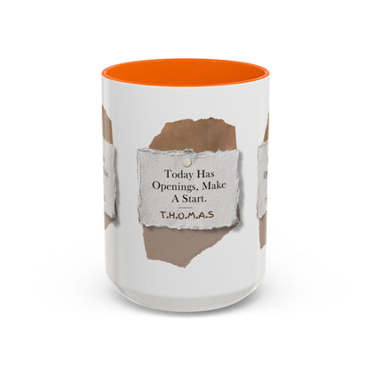 Personalized Torn Paper Note Accent Coffee Mug