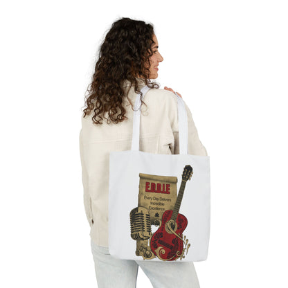 Personalized Initial Quote Guitar Canvas Tote Custom Name