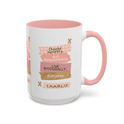 Personalized Message Pieces Accent Coffee Mug