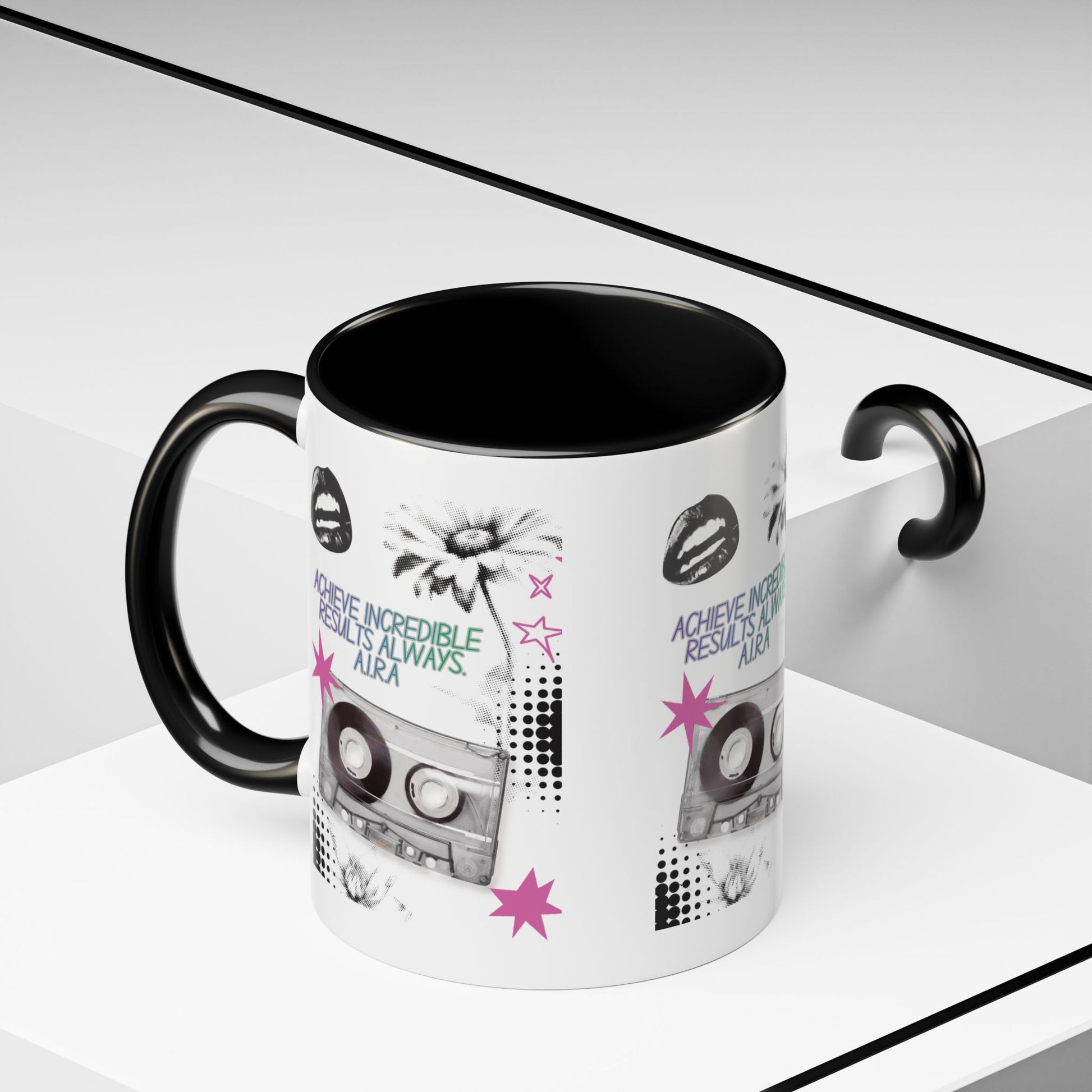 H2 Aura personalized ceramic mug featuring a custom name initial quote and artistic portrait. A unique, high-quality gift that turns a name into a one-of-a-kind statement for daily use.