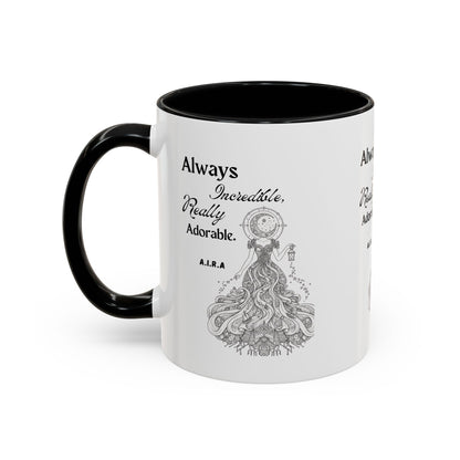 H2 Aura personalized ceramic mug featuring a custom name initial quote and artistic portrait. A unique, high-quality gift that turns a name into a one-of-a-kind statement for daily use.