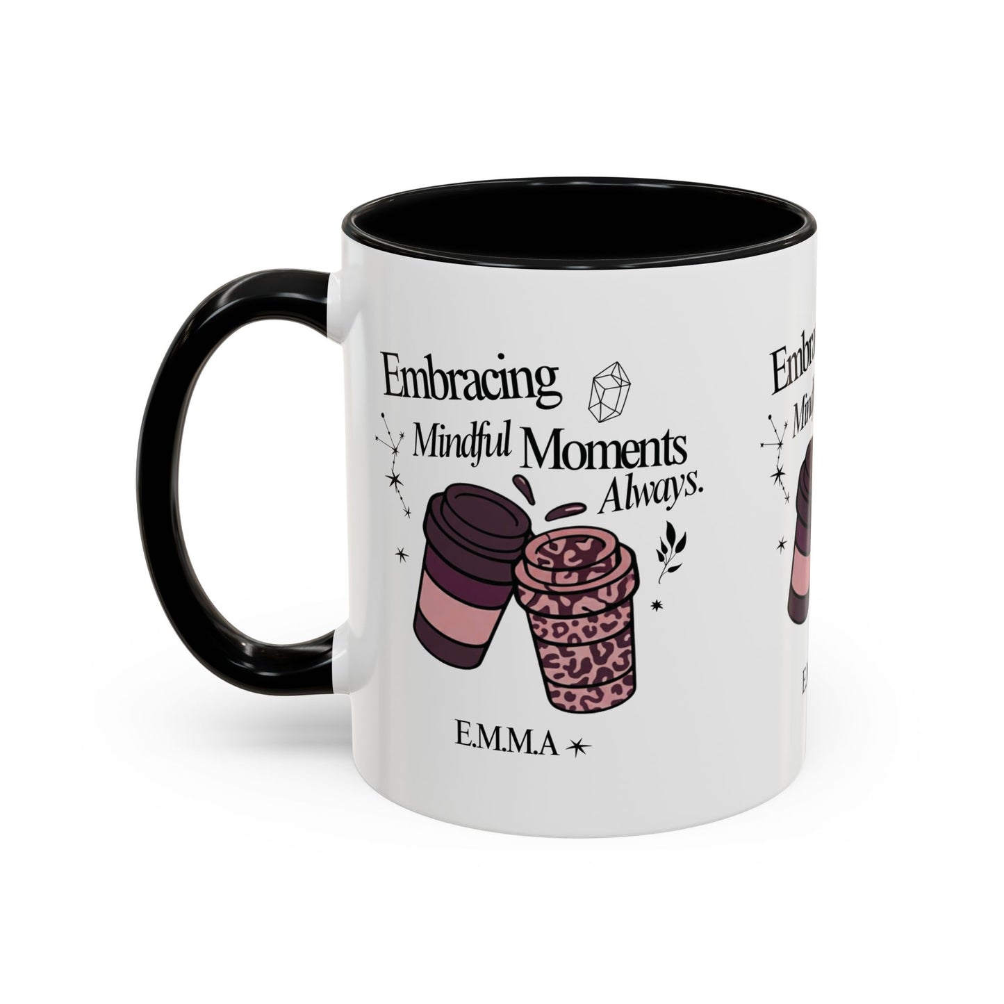 H2 Aura personalized ceramic mug featuring a custom name initial quote and artistic portrait. A unique, high-quality gift that turns a name into a one-of-a-kind statement for daily use.
