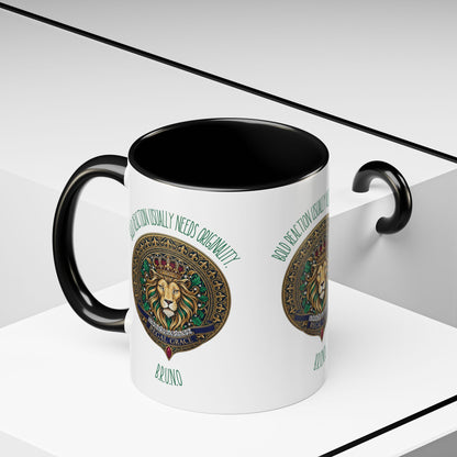 Custom acrostic name mug available in 11oz and 15oz. Features personalized name meaning art and power quotes on premium, dishwasher-safe ceramic. Perfect for office decor and meaningful gifts.