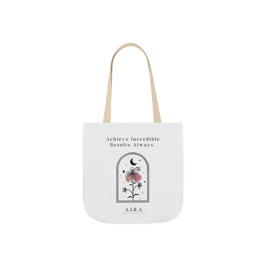 Aesthetic canvas tote bag with custom acrostic name art. Durable, eco-friendly reusable cotton bag featuring a personalized initial quote and minimalist design for sustainable everyday fashion.