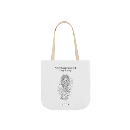 Aesthetic canvas tote bag with custom acrostic name art. Durable, eco-friendly reusable cotton bag featuring a personalized initial quote and minimalist design for sustainable everyday fashion.
