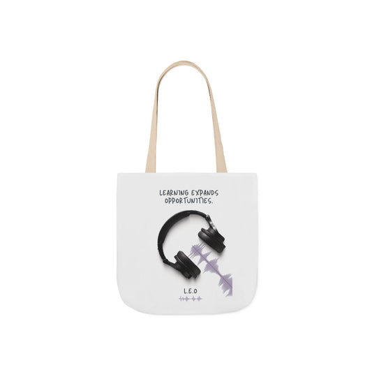 Aesthetic canvas tote bag with custom acrostic name art. Durable, eco-friendly reusable cotton bag featuring a personalized initial quote and minimalist design for sustainable everyday fashion.