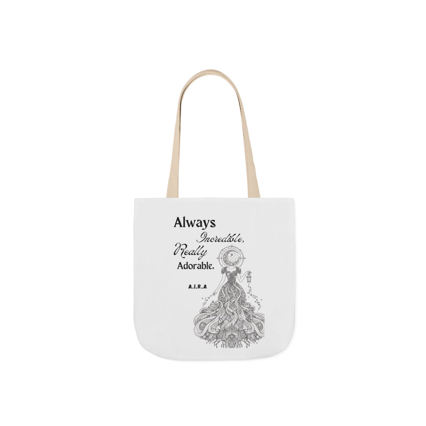 Aesthetic canvas tote bag with custom acrostic name art. Durable, eco-friendly reusable cotton bag featuring a personalized initial quote and minimalist design for sustainable everyday fashion.