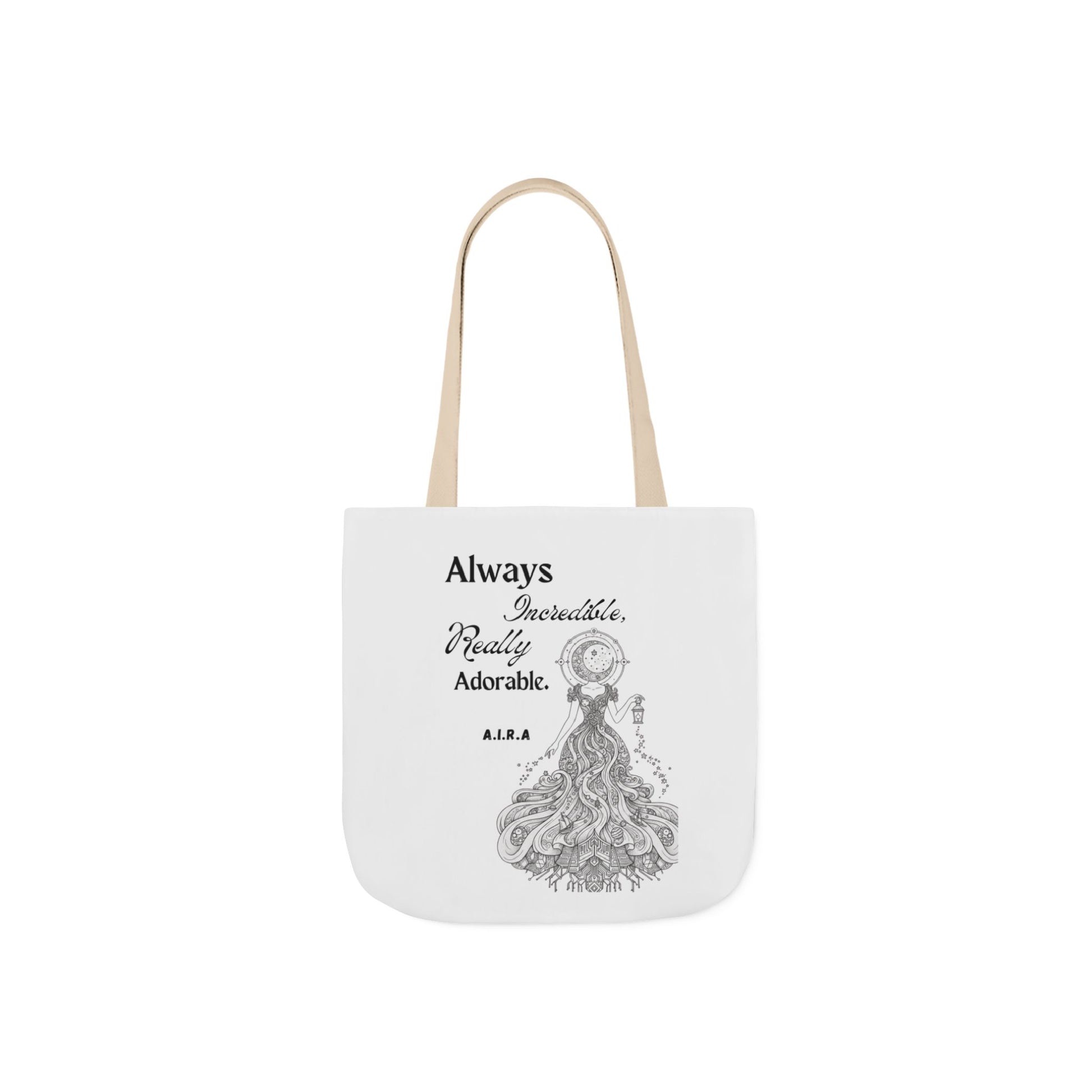 Aesthetic canvas tote bag with custom acrostic name art. Durable, eco-friendly reusable cotton bag featuring a personalized initial quote and minimalist design for sustainable everyday fashion.