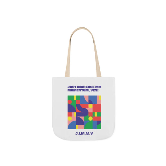 Aesthetic canvas tote bag with custom acrostic name art. Durable, eco-friendly reusable cotton bag featuring a personalized initial quote and minimalist design for sustainable everyday fashion.