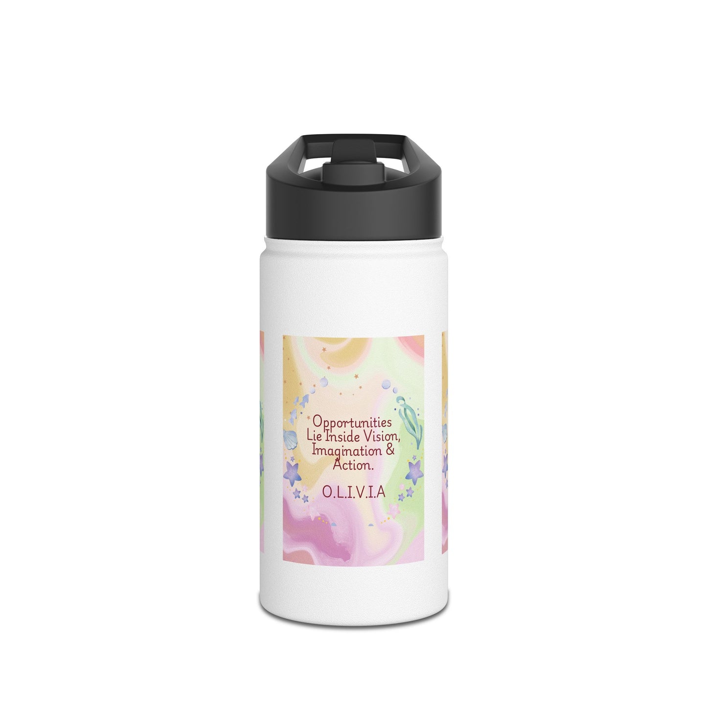 The perfect personalized gift for birthdays or gyms. Custom H2 Aura water bottles with unique initial designs. Durable, BPA-free, and vacuum insulated.