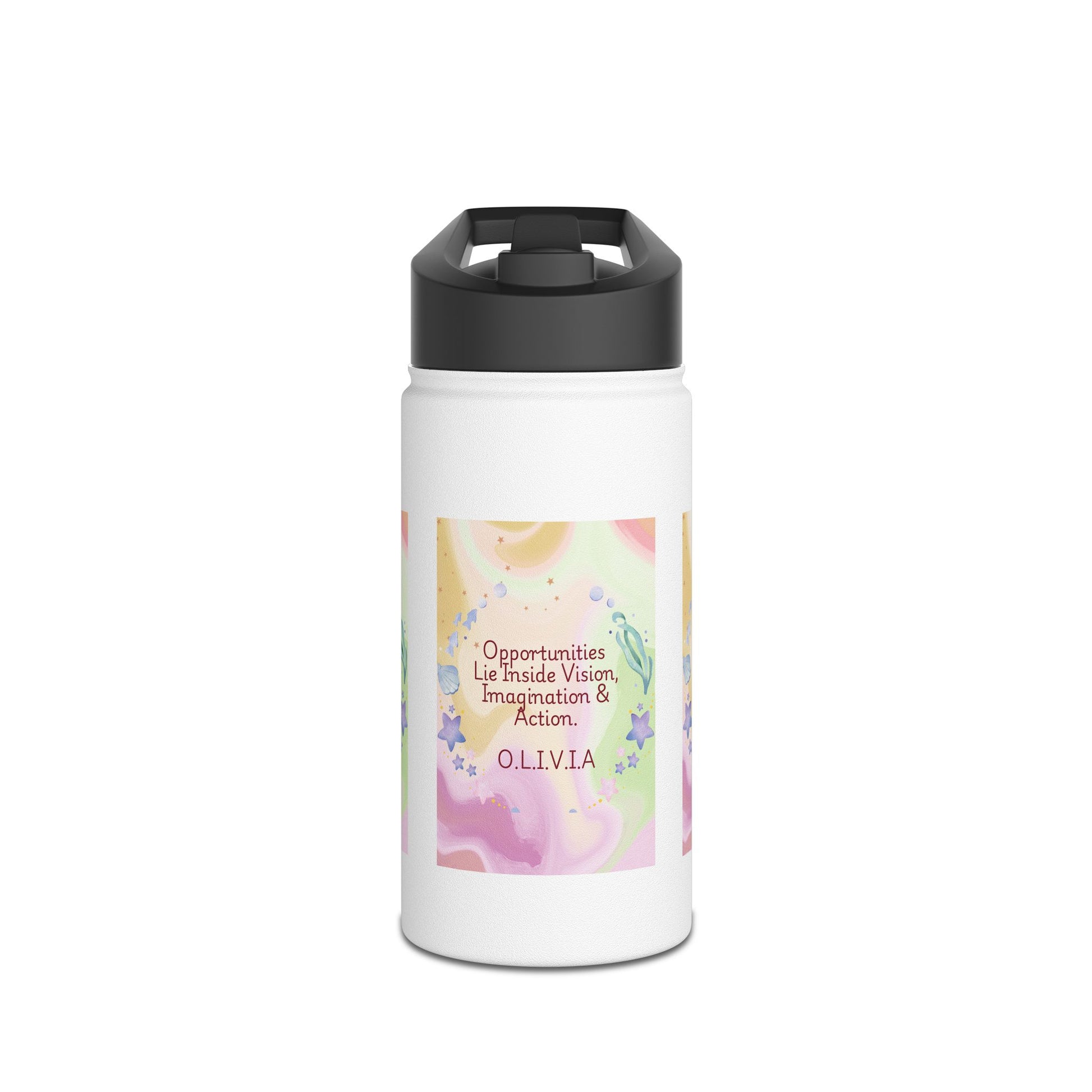 The perfect personalized gift for birthdays or gyms. Custom H2 Aura water bottles with unique initial designs. Durable, BPA-free, and vacuum insulated.
