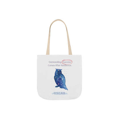 Aesthetic canvas tote bag with custom acrostic name art. Durable, eco-friendly reusable cotton bag featuring a personalized initial quote and minimalist design for sustainable everyday fashion.