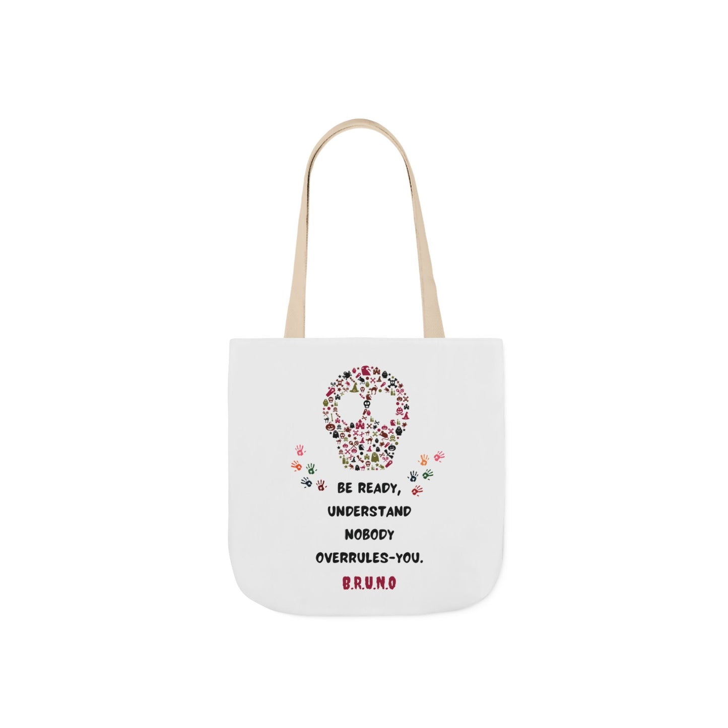 Aesthetic canvas tote bag with custom acrostic name art. Durable, eco-friendly reusable cotton bag featuring a personalized initial quote and minimalist design for sustainable everyday fashion.