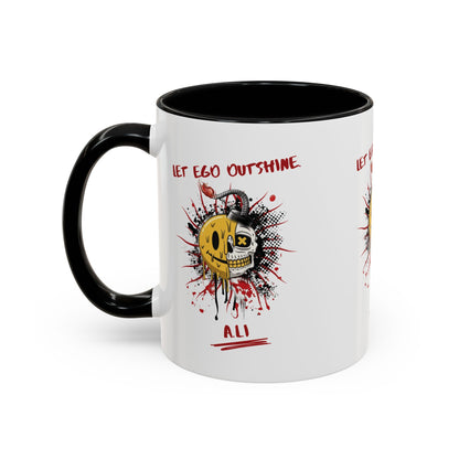 H2 Aura personalized ceramic mug featuring a custom name initial quote and artistic portrait. A unique, high-quality gift that turns a name into a one-of-a-kind statement for daily use.